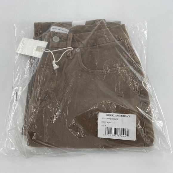 Good American 90s Duster Straight Leg Jeans In Bronze 4/ 27 - Picture 13 of 15